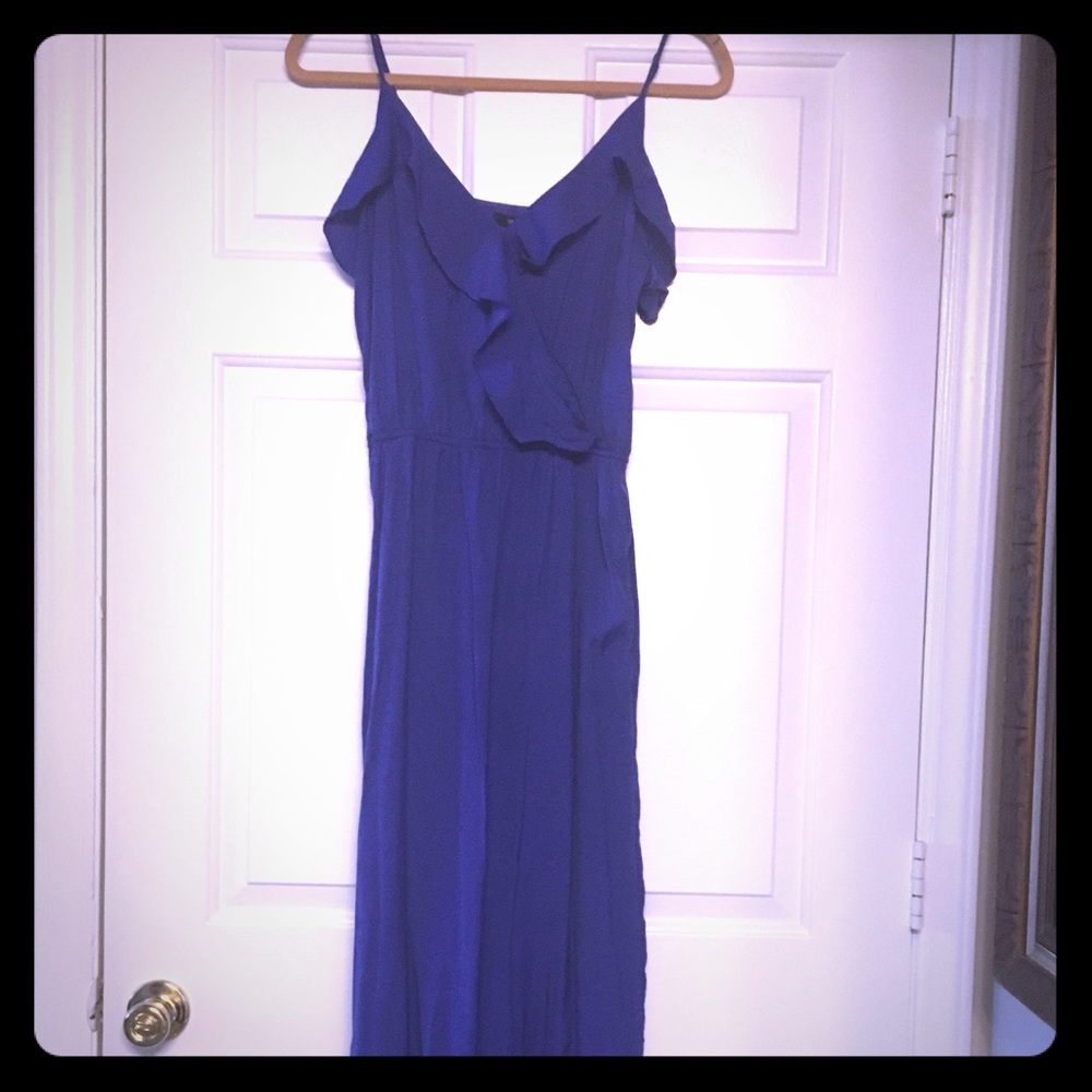 Long, purple/blue dress